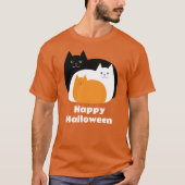 Halloween Orange Cats T-Shirt (Vorderseite)