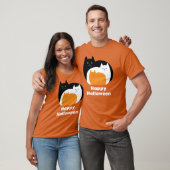 Halloween Orange Cats T-Shirt (Unisex)