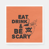 Halloween Orange Eat Drink Serviette (Vorderseite)