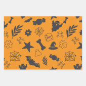 Halloween Orange Gemustert Geschenkpapier Set (Vorderseite 2)
