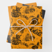 Halloween Orange Gemustert Geschenkpapier Set (Beispiel)