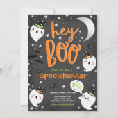 Halloween Orange Ghost Kids Spooktacular Party Einladung (Vorderseite)