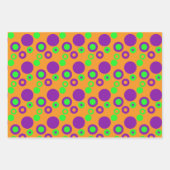 Halloween Orange Ghost Niedlich Stripes Docks Kind Geschenkpapier Set (Vorderseite 3)