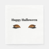 Halloween Orange Glitzy Eyes Serviette (Vorderseite)