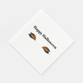 Halloween Orange Glitzy Eyes Serviette (Ecke)
