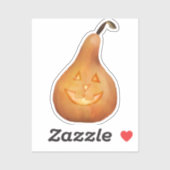 Halloween Orange Gourd Watercolor Aufkleber (Blatt)
