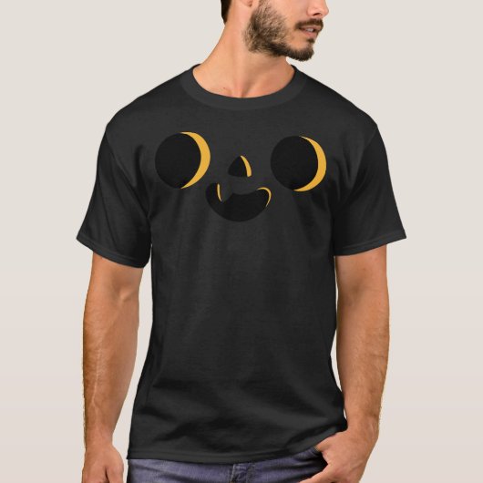 Halloween Orange Happy Cool Pumpkin Face Emoji By T-Shirt (Vorderseite)