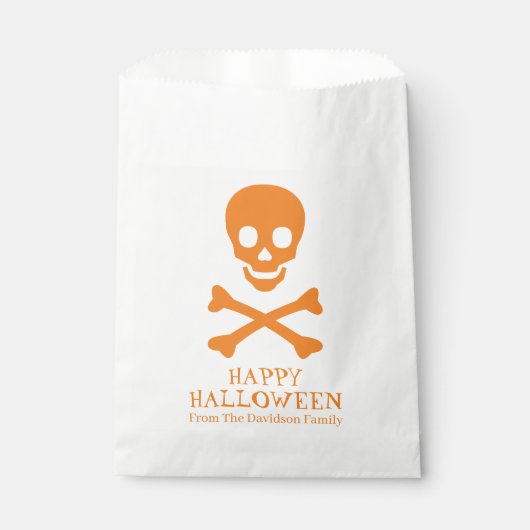 Halloween-Orange-Leckerei Geschenktütchen (Vorderseite)