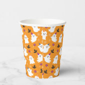 Halloween Orange Little Ghost Kids Decke Moderne Pappbecher (Rechts)