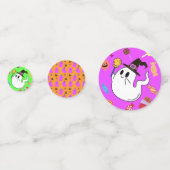 Halloween Orange Little Ghost Kids Konfetti (Vorderseiten)