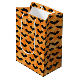 HALLOWEEN ORANGE MIT SCHWARZEN BATTEN MITTLERE GESCHENKTÜTE