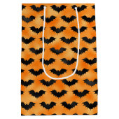HALLOWEEN ORANGE MIT SCHWARZEN BATTEN MITTLERE GESCHENKTÜTE (Rückseite)
