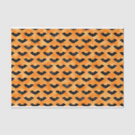 HALLOWEEN ORANGE MIT SCHWARZEN BATTEN SEIDENPAPIER