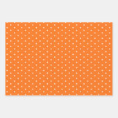 Halloween Orange Polka Dot Wide Striped und Solid Geschenkpapier Set (Vorderseite 2)