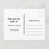 Halloween Orange Pumpkin Birthday Party Einladungspostkarte (Rückseite)