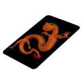 Halloween Orange Pumpkin Dragon Magnet (Linke Seite)