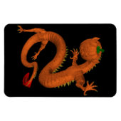 Halloween Orange Pumpkin Dragon Magnet (Horizontal)