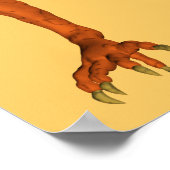 Halloween Orange Pumpkin Dragon Poster (Ecke)