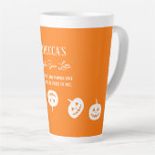 Halloween Orange Pumpkin Gewürz Sweet oder Nice Milchtasse (Rechte Ecke)