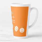 Halloween Orange Pumpkin Gewürz Sweet oder Nice Milchtasse (Rechts)