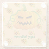 Halloween Orange Pumpkin Glasuntersetzer (Rückseite)