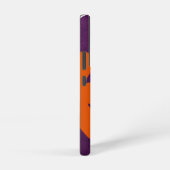 Halloween Orange Pumpkin im Lila Hintergrund Samsung Galaxy Hülle (Rechte Seite)