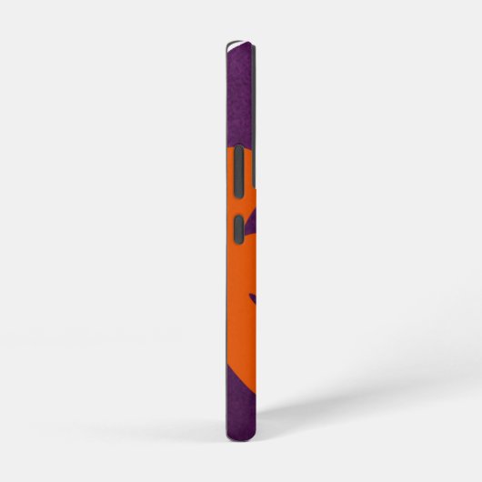 Halloween Orange Pumpkin im Lila Hintergrund Samsung Galaxy Hülle (Rechte Seite)