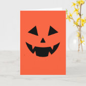 Halloween orange pumpkin jack o lantern bats karte (Gelbe Blume)