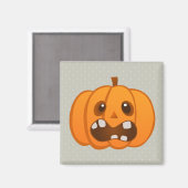 Halloween Orange Pumpkin Jack-o'-Laterne Magnet (Vorderseite/Rückseite)