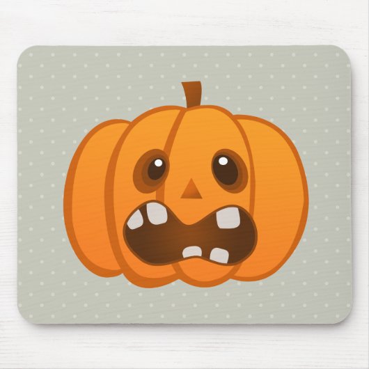 Halloween Orange Pumpkin Jack-o'-Laterne Mousepad (Vorne)