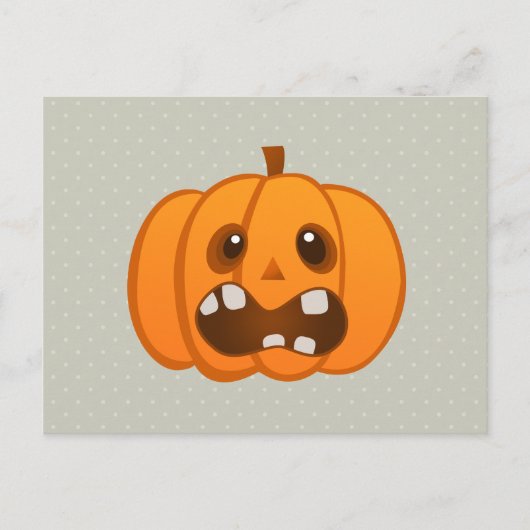 Halloween Orange Pumpkin Jack-o'-Laterne Postkarte (Vorderseite)
