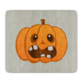 Halloween Orange Pumpkin Jack-o'-Laterne Schneidebrett (Vorderseite)