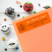 Halloween Orange Pumpkin Party Mail Rücksendeadres