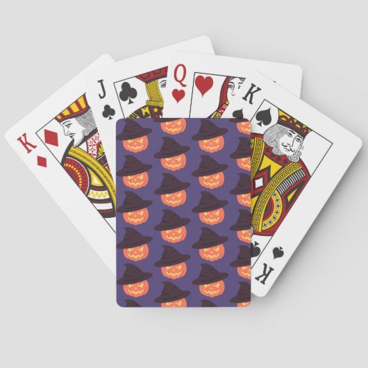 Halloween Orange Pumpkin Poker Cards - Fun Deck Spielkarten (Rückseite)