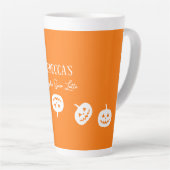 Halloween Orange Pumpkin Spice Latte Tasse (Rechte Ecke)