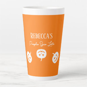 Halloween Orange Pumpkin Spice Latte Tasse