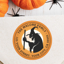 Halloween-Orange-Rücksendeadresse