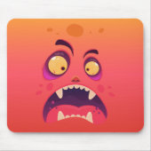 Halloween Orange Schock-Monster-Mauspad Mousepad (Vorne)