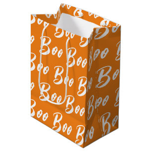 Halloween-Orange-Schriftzeichen Mittlere Geschenktüte