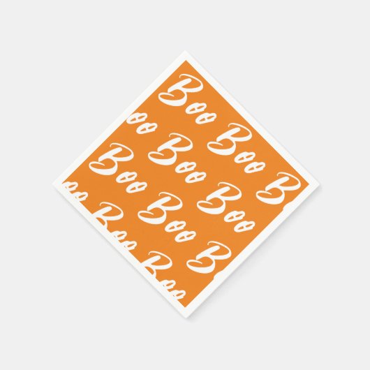 Halloween-Orange-Schriftzeichen Serviette (Ecke)