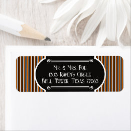 Halloween Orange & Schwarz Vintage Streifen