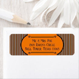 Halloween Orange & Schwarz Vintage Streifen