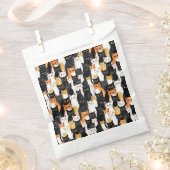 Halloween Orange Schwarz-weiß Cats Geschenktütchen (Ausgeschnitten)