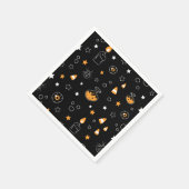 halloween orange Schwarz-weiß Serviette (Ecke)