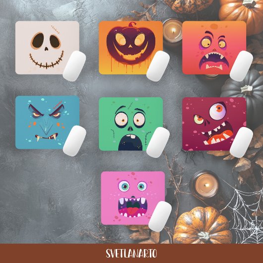 Halloween Orange Shocked Monster Mousepad