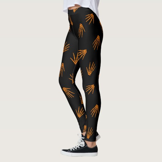 Halloween Orange Skeleton Popular Elegante Leggings (Links)
