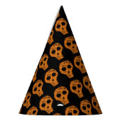 Halloween Orange Skull Pattern Partyhütchen (Links)