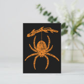 Halloween Orange Spider Postkarte (Stehend Vorderseite)