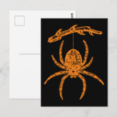 Halloween Orange Spider Postkarte (Vorne/Hinten)