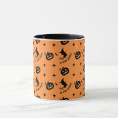 Halloween Orange Spooky Pumpkin Hexe Tasse (Zentrum)